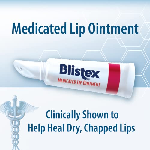 Blistex Medicated Lip Ointment, 0.35 Ounce Tube, Pack of 12 – Relieves Cold Sores & Helps Heal Dry Chapped Lips, Pain Relief from Lip Sores & Blisters, Healing Ointment