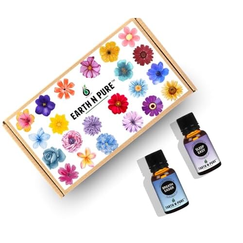 Earth N Pure Natural Essential Oil Blend- Pack of 2 | Breath Easier & Sleep Easy | 15ml each