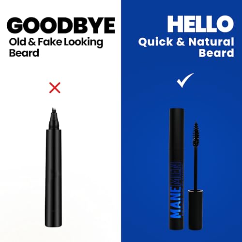 Beard Filler Pen for Men - Instant Gray Coverage & Thicker Look