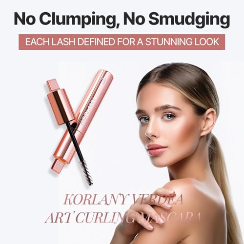 Verdea Art Volume Waterproof Mascara ? K-Beauty, Long-Lasting, Smudge-Proof Korean Formula for Voluminous, Curled Lashes ? Clump-Free, Lightweight & Buildable ? 0.26 fl oz