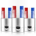 3-in-1 Red White Blue Face Paint Stick, Waterproof Sports Makeup