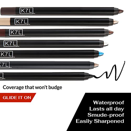 K7L Dark Brown Eyeliner - Waterproof, Smudge-Proof, Precise Cosmetics