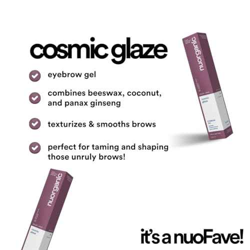 Nuorganic Brow Gel Clear - 6ml Natural Eyebrow Gel Clear, for Brow Growth | Vegan & Cruelty-Free Eyebrow Gel, Infused with Beeswax and Coconut Extract for Sculpting and Nourishing Brows