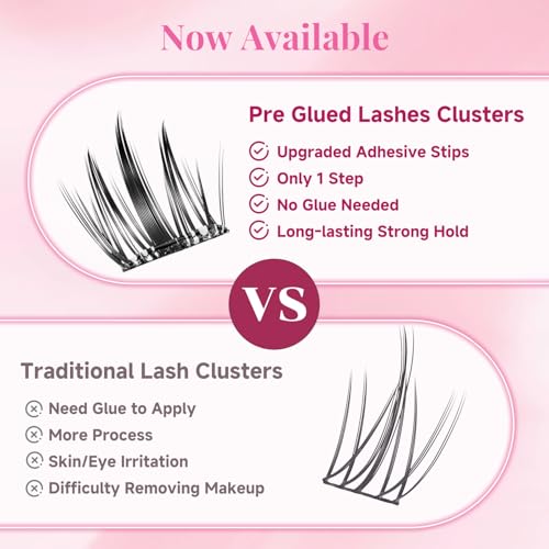 Self-Adhesive Wispy Lash Clusters C Curl 7-10MM 120Pcs