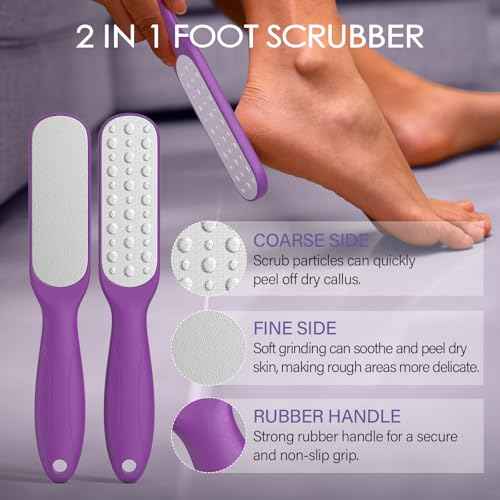 Pedicure Kit For Feet 4pcs Foot Spa Kit For Christmas Birthday Valentine's Women Men Gift Lavender Feet Care Kit for Dry Cracked Foot Soak Salt Foot Callus Remover Gel Foot File Foot Cream