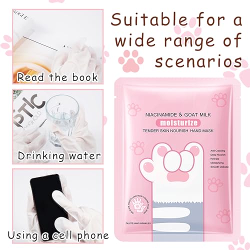 Hydrating Exfoliating Hand Mask Gloves for Dry Cracked Hands - 6 Pairs