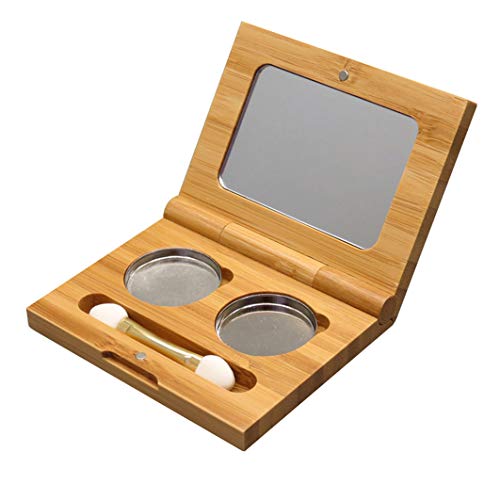 Bamboo Eyeshadow Palette Case with Mirror & Magnetic Pans