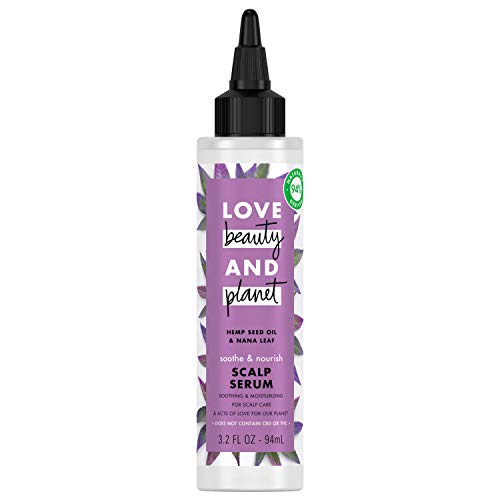 Love Beauty & Planet Scalp Serum Soothe & Nourish for a Dry Scalp Hemp Seed Oil & Nana Leaf Vegan, Paraben-free, Silicone-free, Cruelty-free 3.2 oz