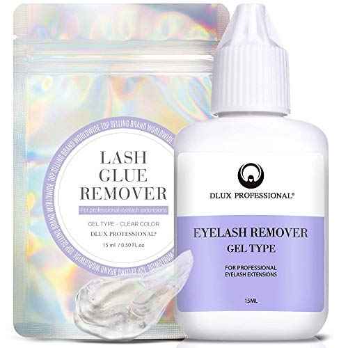 Eyelash Extensions Gel Glue Remover - 15ml, Clear Natural Pigment, Professional Korean Eyelashes Extensions Adhesive Remover Gel Type, Fast Dissolution, Eyelash Extension Supplies (GEL REMOVER)
