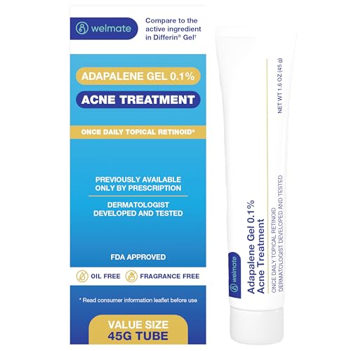 WELMATE Adapalene Gel 0.1% Acne Treatment 1.6oz - Pack of 1