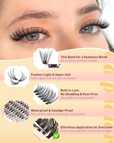 Calphdiar Eyelash Clusters 30D-100D DIY Lash Extensions 10-16mm