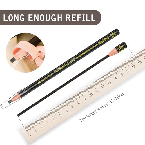 Waterproof Eyebrow Pencils 6 Piece Set Black