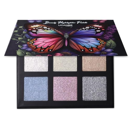 UCANBE 6-Color Highlighter Palette - Shimmer Powder Illuminator