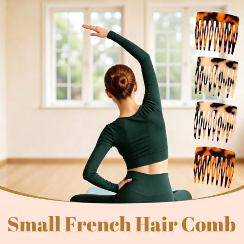 French Hair Side Combs 4 Pack - 2 Inch Twist Clips