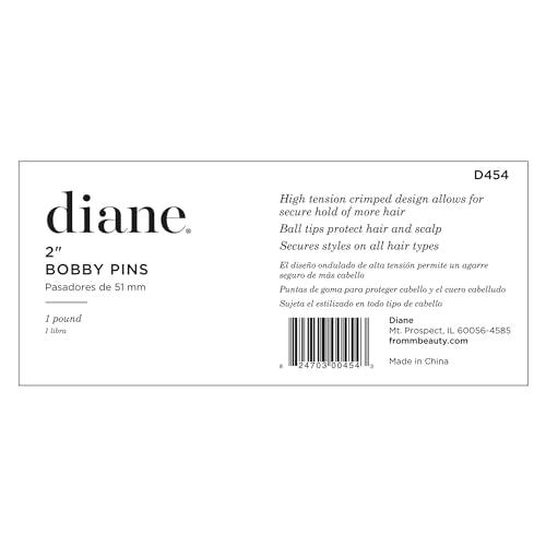 Diane Bobby Pins 2" Black, 600 Count Bulk Pack