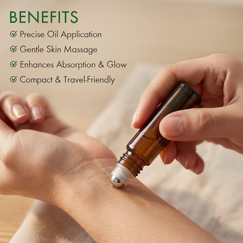 Majestic Pure Organic Jojoba Oil with Roller - 8 fl oz