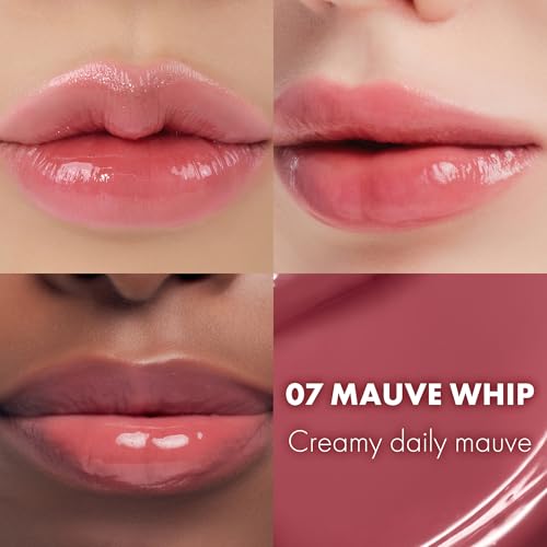 rom&nd GLASTING MELTING BALM 07 Mauve Whip | Hydrating Lip Gloss Stick for Juicy, Crystal-Clear Shine | Non-Sticky, Buildable Sheer Tinted Lip Balm