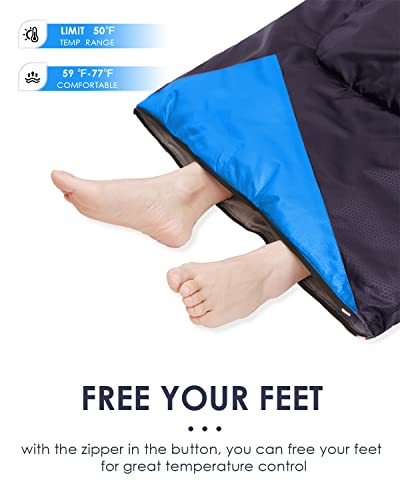 Sleeping Bags for Adults Warm Weather -Backpacking Ultralight Waterproof Sleeping Bag for Boys Girls Youth for Camping Hiking Outdoor Travel Hunting with Compression Sack