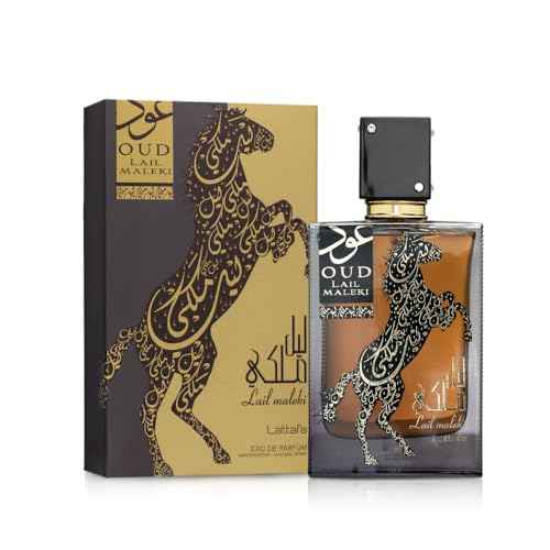 Lattafa Oud Lail Maleki – Spicy, Floral, Woody, Oriental – Eau de Parfum Spray Long-Lasting Fragrance for Unisex, 3.4 Ounce / 100 ml