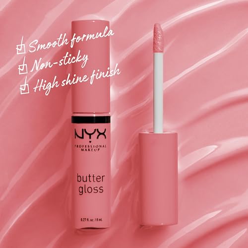 NYX PROFESSIONAL MAKEUP Butter Gloss Tiramisu Brown 0.27 Fl Oz Pack of 2 Non-Sticky Lip Gloss