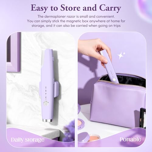 Sonic Dermaplaner for Women - Rechargeable Hair Removal Razor