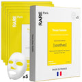 RARE Paris - Tr?sor Solaire - Soothing Facial Sheet Mask - Soothing & Strengthening - With Vitamin E & Arnica - Brightening, Firming & Revitalizing - Multi-Active Serum Formula - 5 Pack