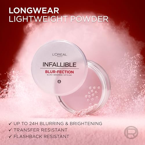 L'Oreal Paris Infallible Blur-fection Light Pink Loose Setting Powder - 0.21oz, 10 Variation