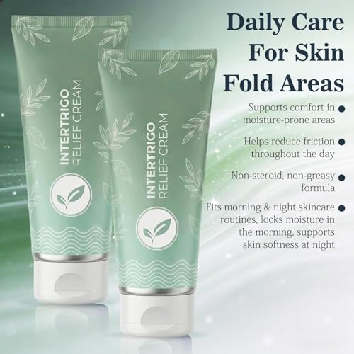 2026 New Intertrigo Cream, Professional Intertrigo Relief Cream, Skin Fold Care & Chafing Support Cream, Fast-Drying Non-Greasy Formula for Friction-Prone Areas (2Pcs)