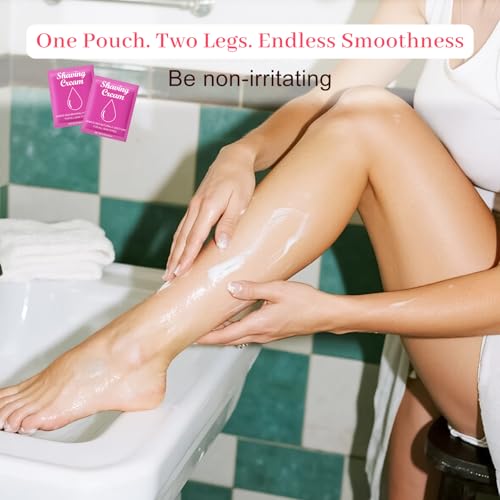 20 Pack Travel Shaving Cream for Women - 0.53oz Disposable Shave Gel