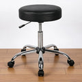 Rolling Chair Stool with Wheels 400lb Capacity Adjustable Height Vanity Stool 3" Memory Foam Seat Quiet Wheels Chair for Salon Tattoo Spa Pedicure Makeup Studio (Widened Base)
