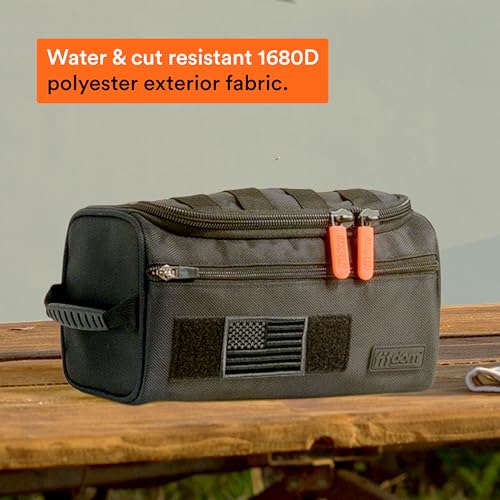 Fitdom Tactical Toiletry Bag - Durable Dopp Kit for Travel