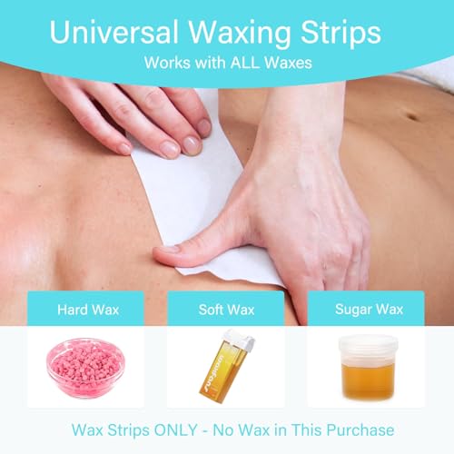 200-Count Non-Woven Wax Strips for Facial and Body Hair Removal, Suitable for All Genders and Skin Types (without wax) Blue