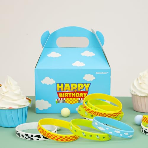 Cartoon Story Silicone Bracelets - 36pcs Cow Pattern Party Favors