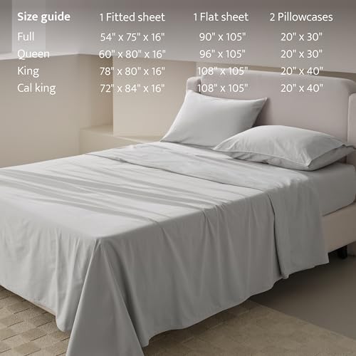 Organic Cotton Queen Sheet Set GOTS Certified Luxurious Bed Linens