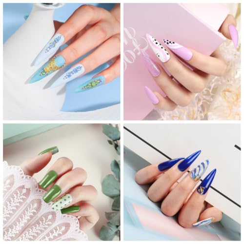 COSCELIA 26-Piece Gel Nail Polish Kit with Base, Matte & Glitter Top Coats