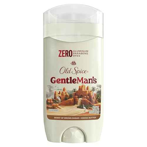 Old Spice GentleMan's Aluminum Free Dry Feel Deodorant for Men, 24/7 Lasting Freshness, Gentle on Skin with Skin Conditioners, Brown Sugar + Cocoa Butter Scent, 3.0 oz