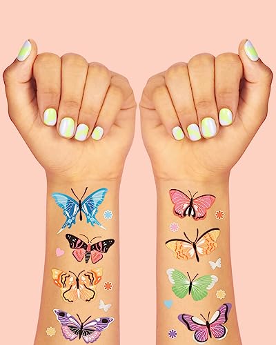 Butterfly Temporary Tattoos - 46 Glitter Designs by xo, Fetti
