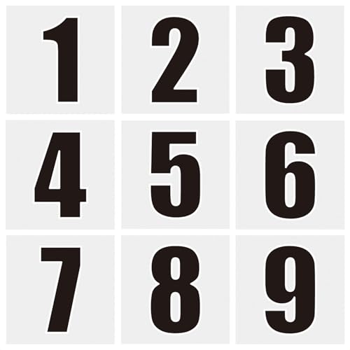 50pc Arabic Numerals Race Number Temporary Tattoo Stickers