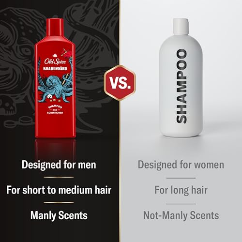 Old Spice Krakengard 2-in-1 Shampoo Conditioner, 13.5 fl oz (Pack of 6)