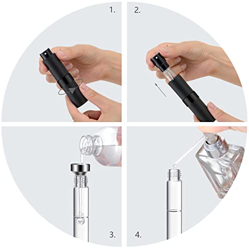 Lil Ray 8ml Portable Refillable Perfume Atomizer Set – 14pcs Empty Spray Bottles