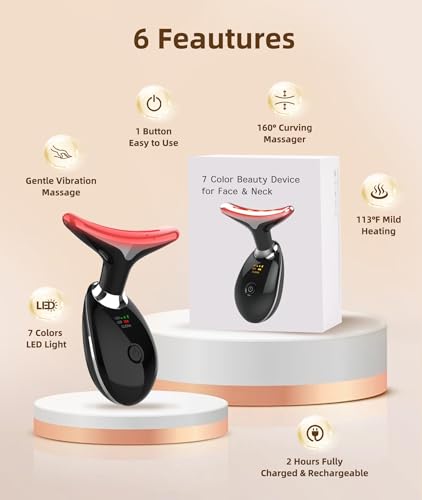 Jobazok 7-Color Light Therapy Face Massager for Tightening & Lifting