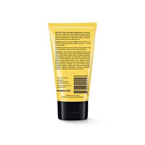Bee Bald HEAL Aftershave for Men Healing Balm, Immediately Calms & Soothes Damaged Skin, Treats Bumps, Redness, Razor Burn & Other Shaving Post Shave Irritations, 2 Fl Oz (Pack of 2)