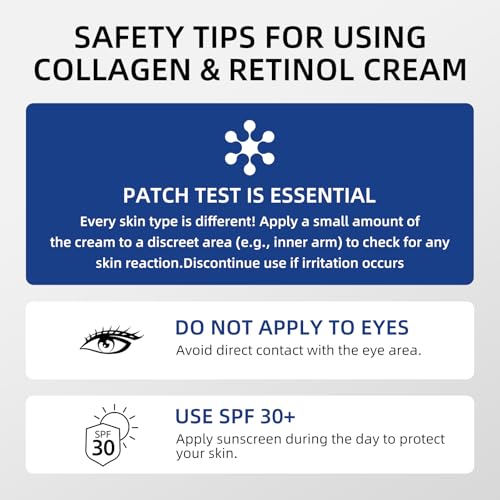 Retinol Cream for Face, Face Moisturizer, Skin Tightening Cream for Face with Collagen and Hyaluronic Acid, Anti-Aging, Firming Skin Care Neck & D?collet? for Day & Night, Instant Lift, 1.7 fl oz
