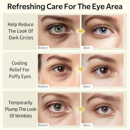 dewyhour Avocado & Gold Hydrogel Eye Mask Set - Collagen Under Eye Patches to Reduce Puffiness, Dark Circles & Wrinkles | Korean Skincare Treatment for Firming, Hydration