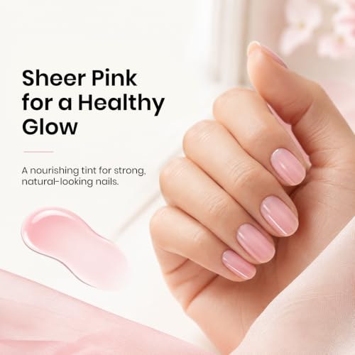 Beetles D-Pink-1 Nail Strengthener & Growth Polish 0.51 fl oz - Clear Protective Treatment