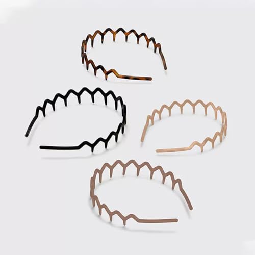 LOVINSHOW 6PCS Non-Slip Zig Zag Headbands for Women