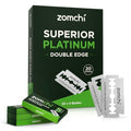 Double Edge Razor Blades, 100 Counts Safety Razor Blades for Shaving, Platinum Stainless Steel Shaving Blades for Men and Women, Fits All Standard Double Edge Razors