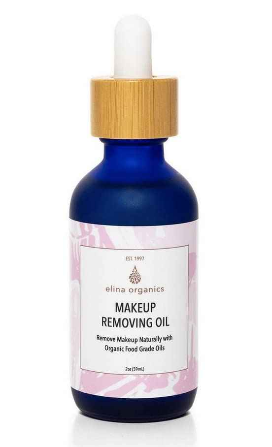 Elina Organics Makeup Removing & Cleansing Oil 2oz – Organic Cold-Pressed Formula with Sunflower, Jojoba, Castor & Walnut Oils – Gently Removes Waterproof Makeup