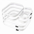 6 Pack Clear Hard Shell Storage Pouches - TSA Approved Organizer