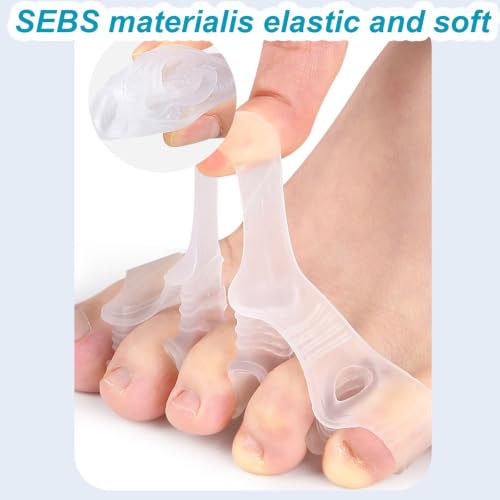 Silicone Toe Separators for Bunions & Hammer Toes (2 Pack)